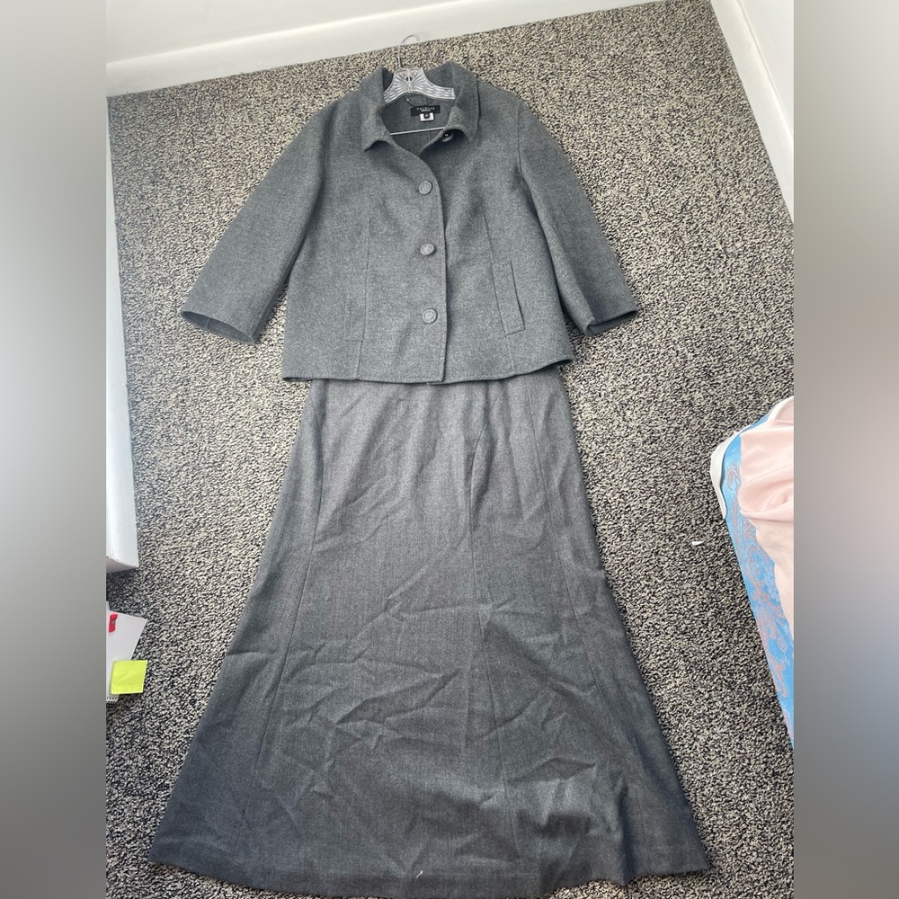 Talbots Gray Skirt Set